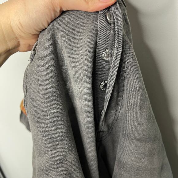 Levi's Women's Jeans Size 16W Gray Ribcage Straight Ankle Denim 90s High Waist - Picture 7 of 11